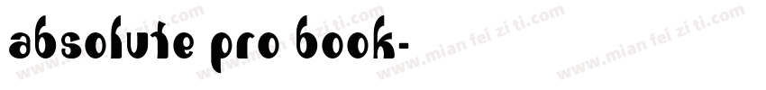 absolute pro book字体转换